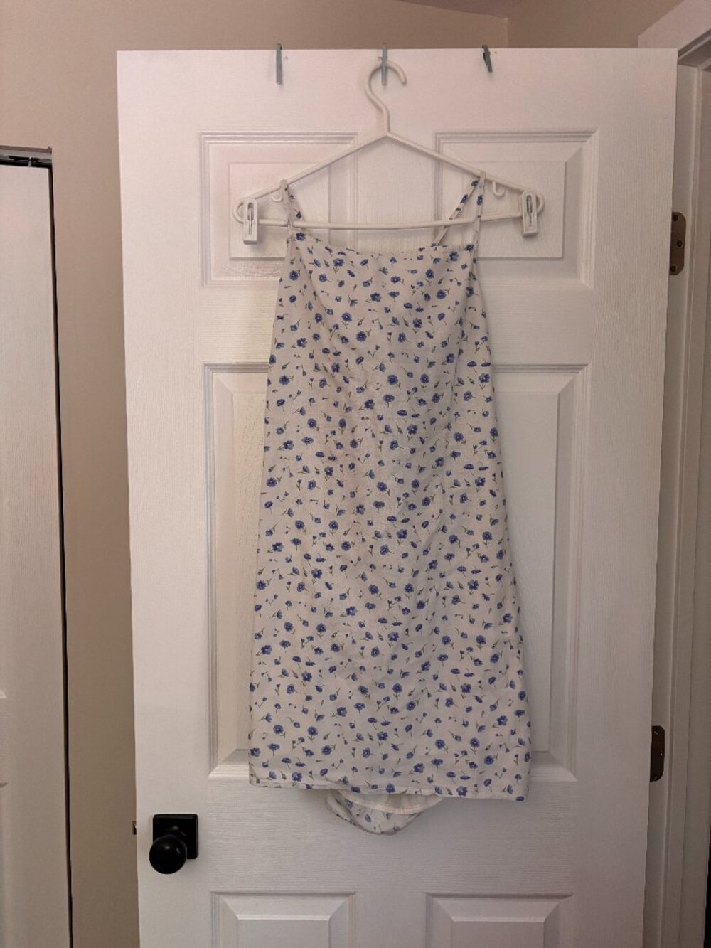 Floral Open-Back Mini Dress | Tie Back Sundress | Cottagecore Summer Dress (XL)